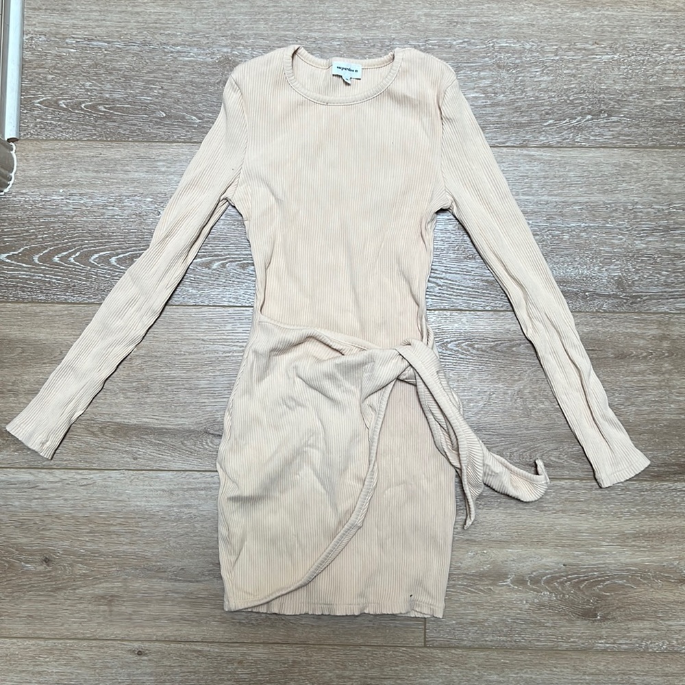 Super Down Wrap Dress-XS